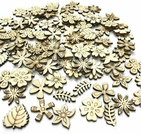 flores-y-hojas-de-madera-cortada-con-laser
